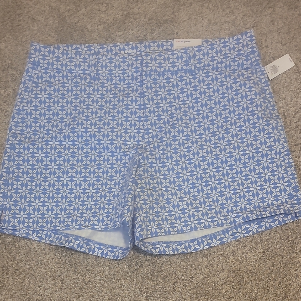 Old Navy Blue and White Bermuda Shorts Relaxed Fit